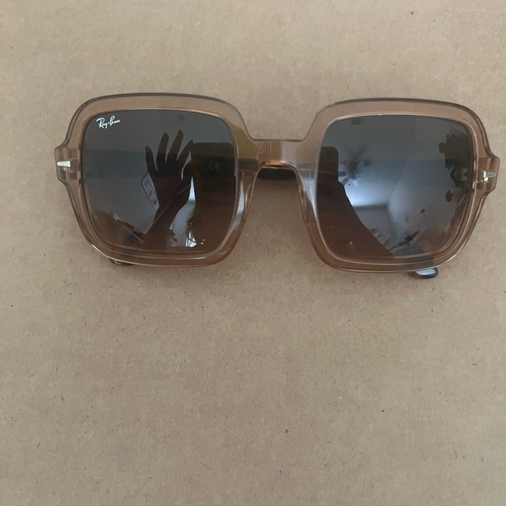 Ray-Ban Brown Oversized Square Sunglasses